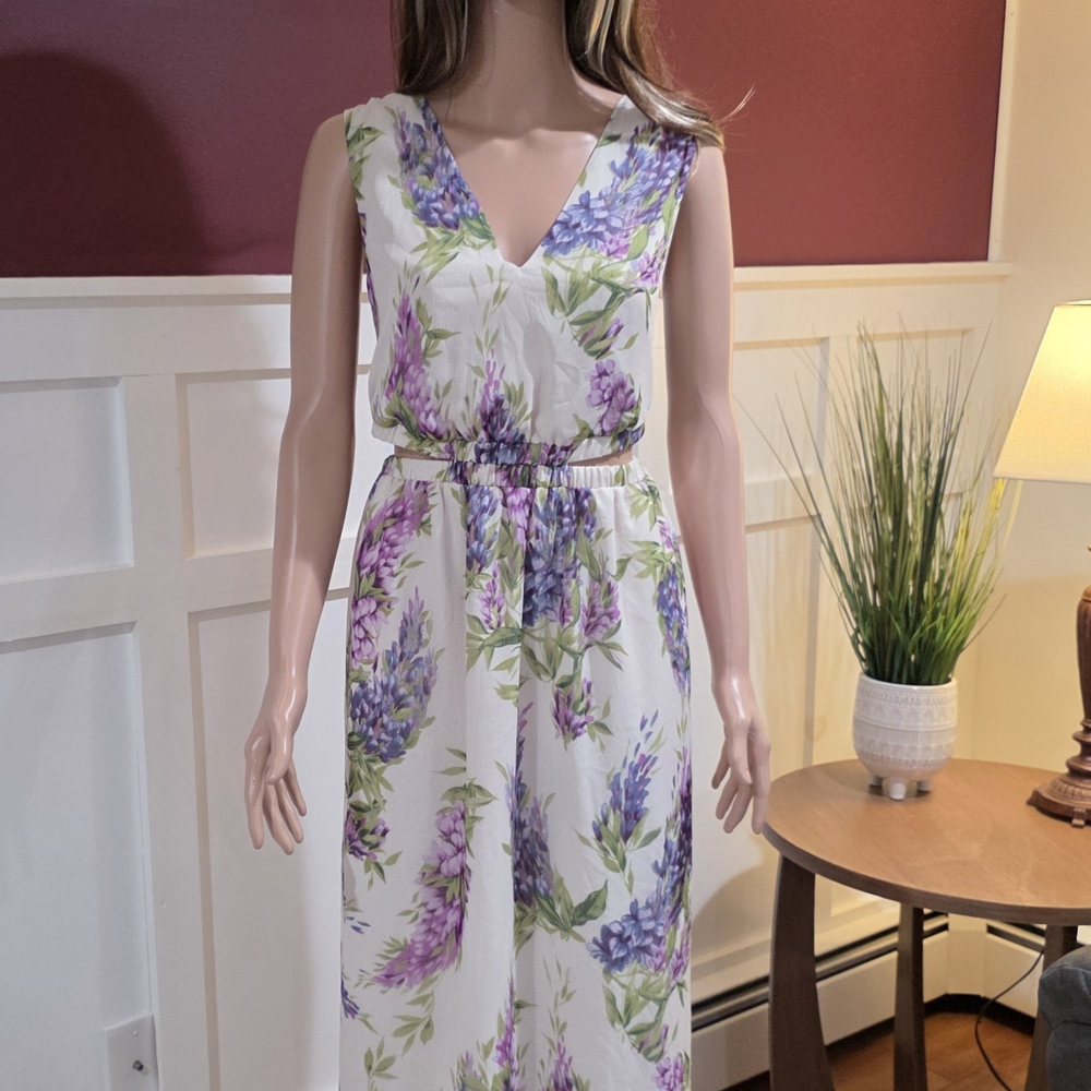 Floral Sleeveless Jumpsuit